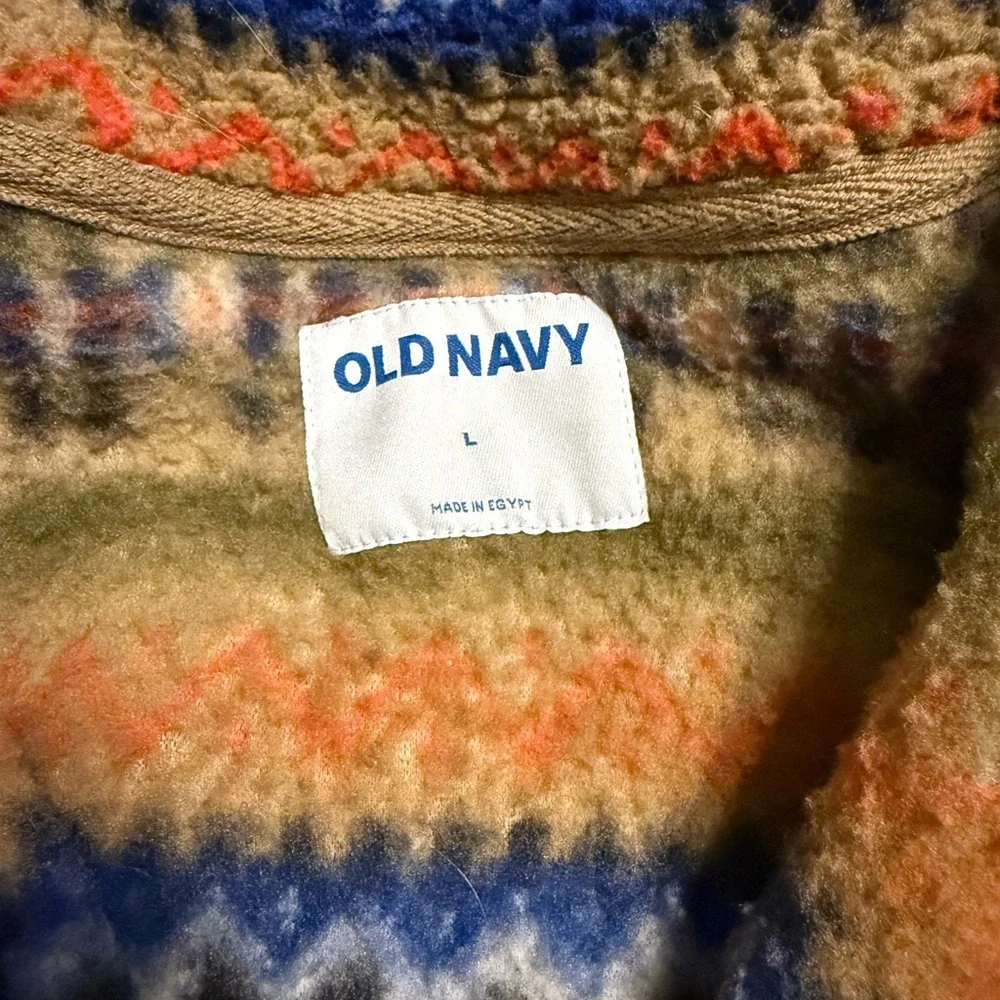 Old Navy Men's Half Zip Up Sherpa - Picture 2 of 5